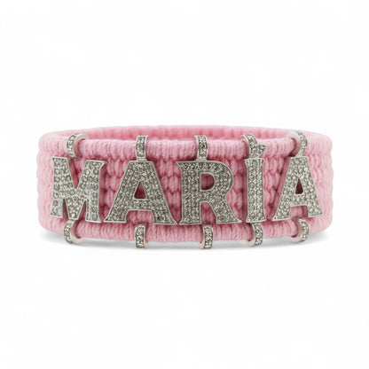 PULSERA PLATA INICIALES Y DIAMANTES
