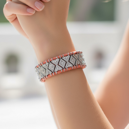 PULSERA PLATA DIAMANTES