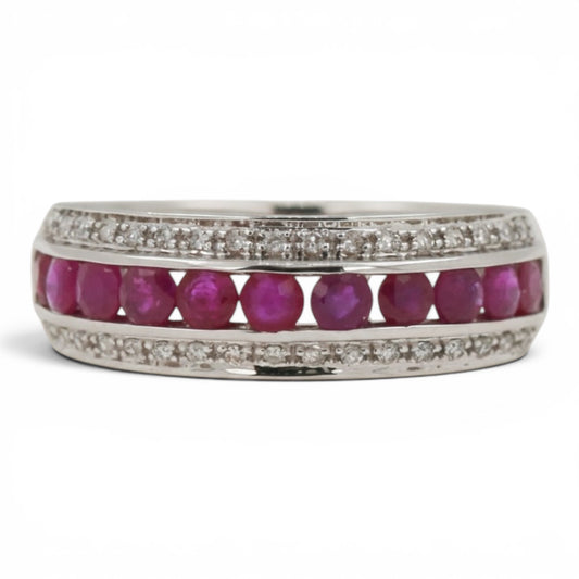 ANILLO RUBIES Y DIAMANTES