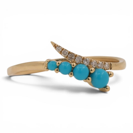ANILLO TURQUESA Y DIAMANTES