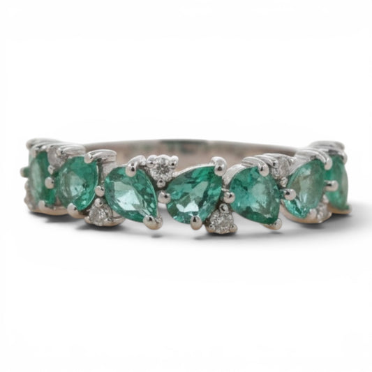 ANILLO GOTAS ESMERALDA