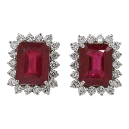 ARETES RUBI HALO