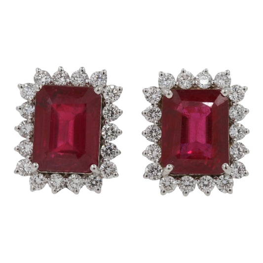 ARETES RUBI HALO