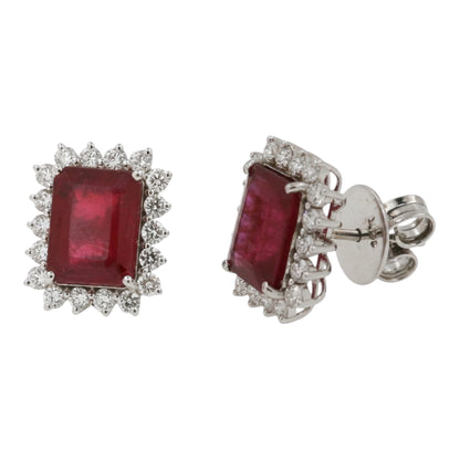 ARETES RUBI HALO
