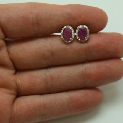 ARETES OVAL RUBI