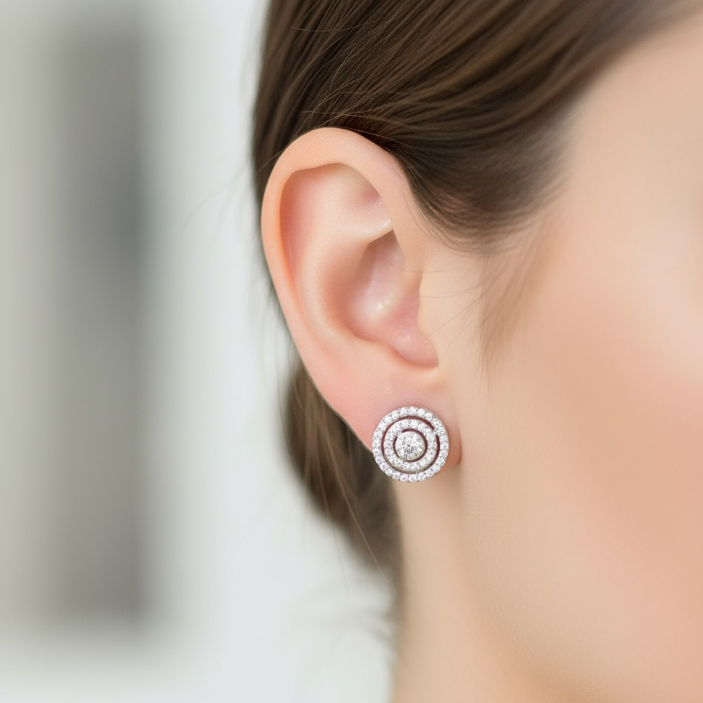 ARETES REDONDOS DIAMANTES