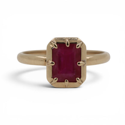 ANILLO RECTANGULAR RUBI