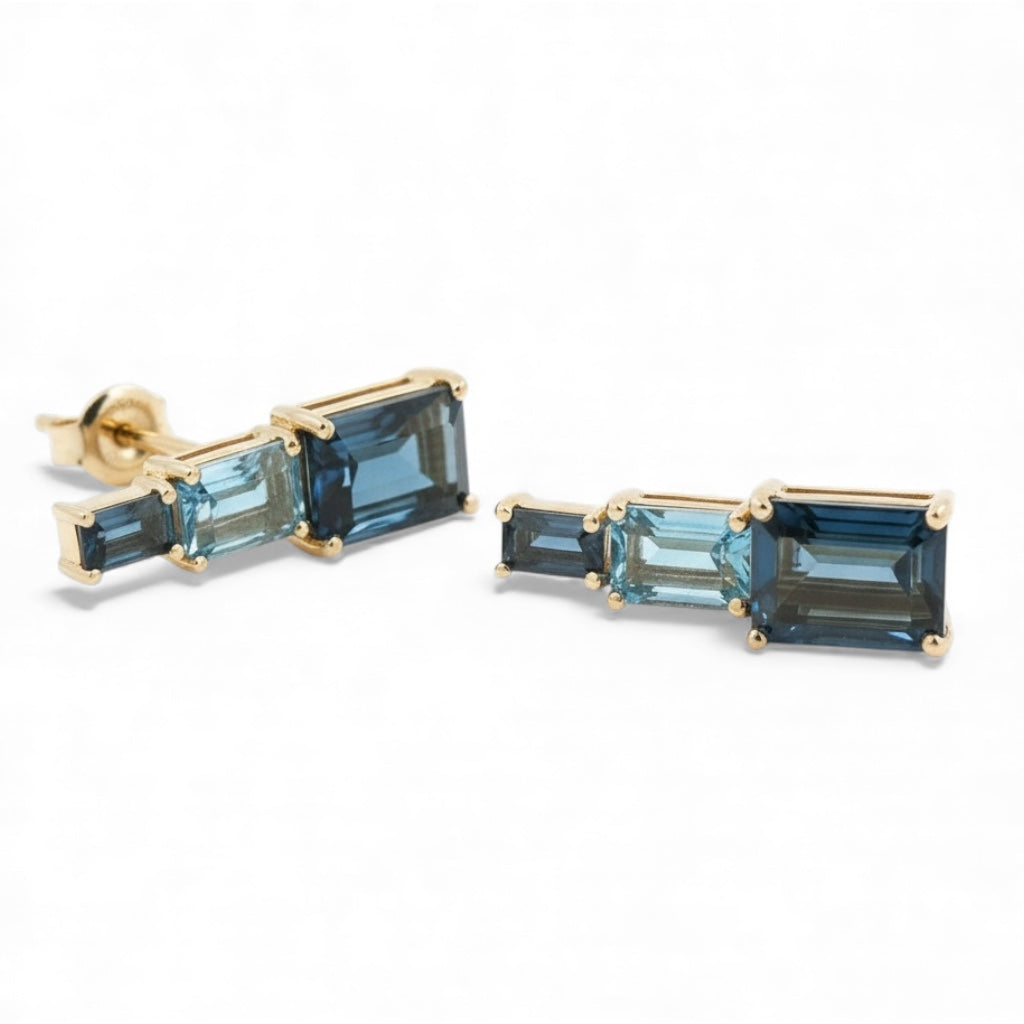 ARETES TOPACIO Y LONDON BLUE