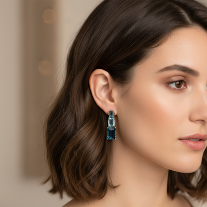 ARETES TOPACIO Y LONDON BLUE