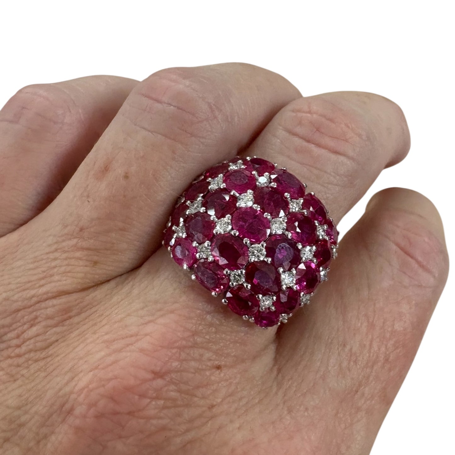 ANILLO CUADRADO RUBIES