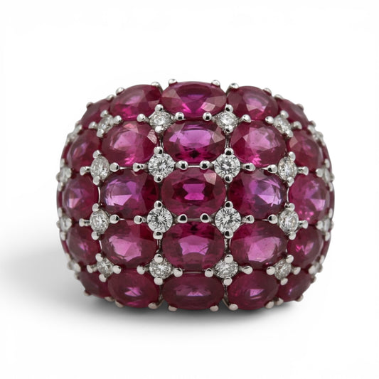 ANILLO CUADRADO RUBIES