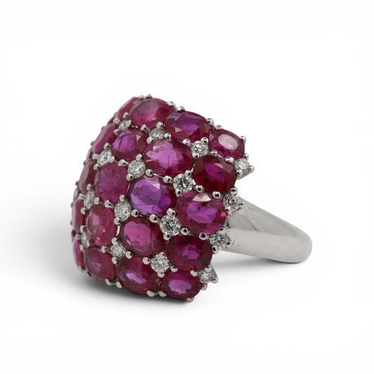 ANILLO CUADRADO RUBIES