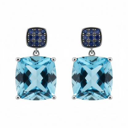 ARETES TOPACIO Y ZAFIRO