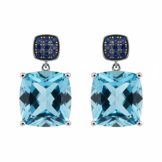 ARETES TOPACIO Y ZAFIRO