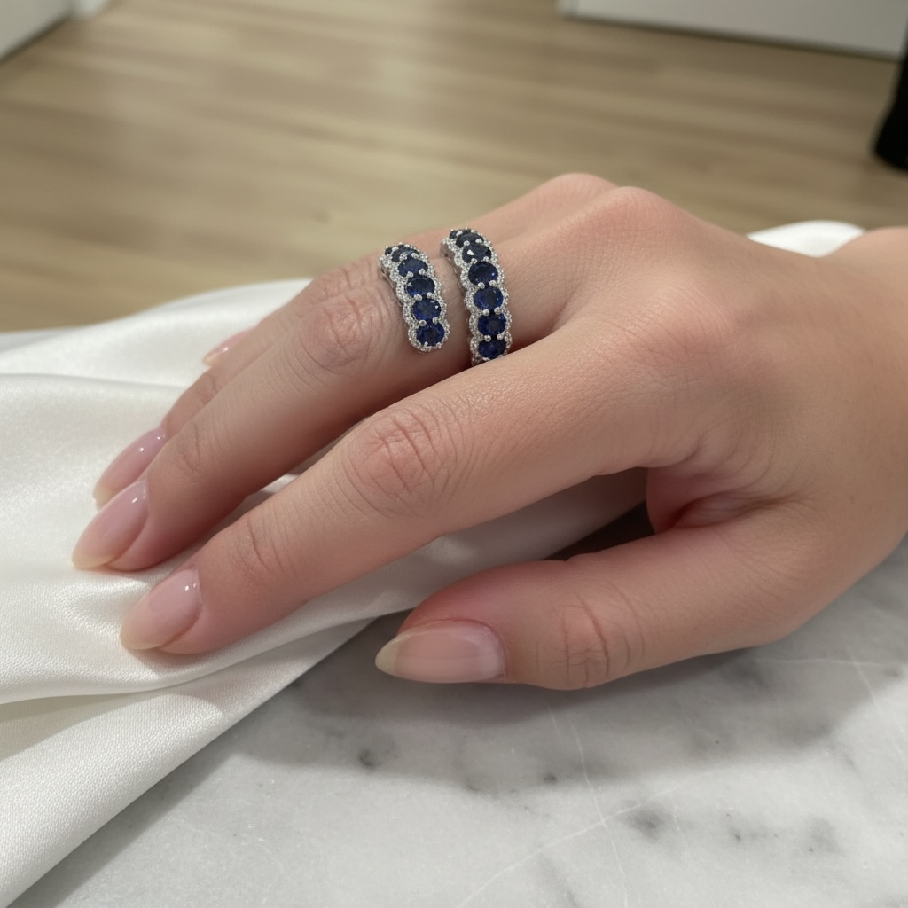 ANILLO ABIERTO ZAFIRO