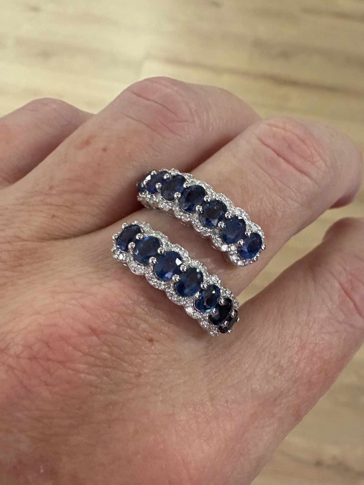 ANILLO ABIERTO ZAFIRO
