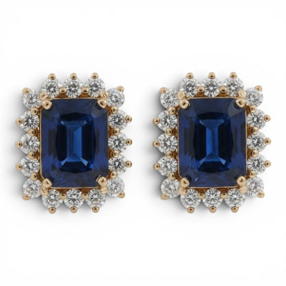 ARETES RECTANGULARES ZAFIRO