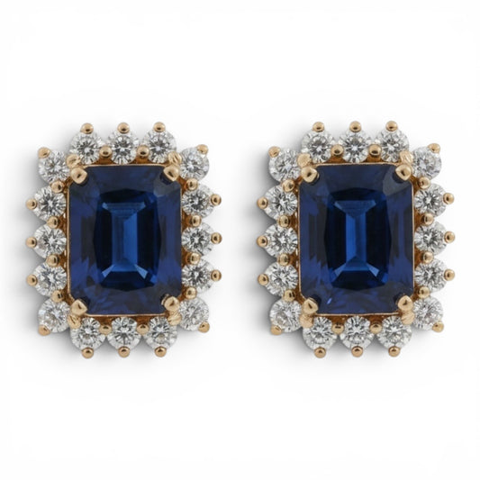 ARETES RECTANGULARES ZAFIRO