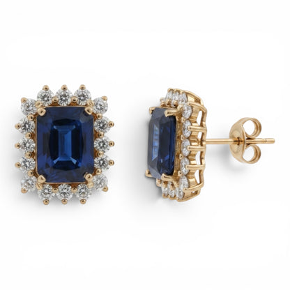 ARETES RECTANGULARES ZAFIRO
