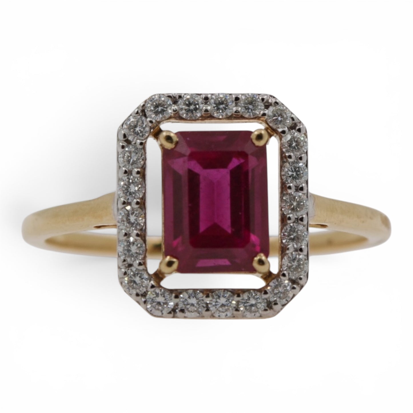 ANILLO RECTANGULAR RUBI