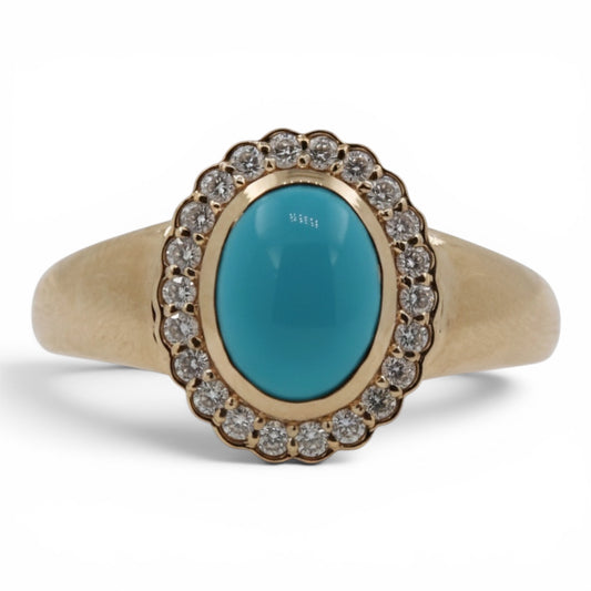 ANILLO OVAL TURQUESA