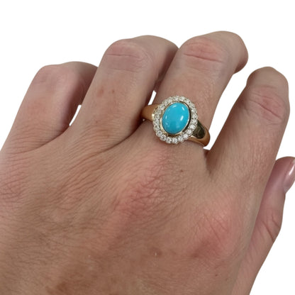ANILLO OVAL TURQUESA