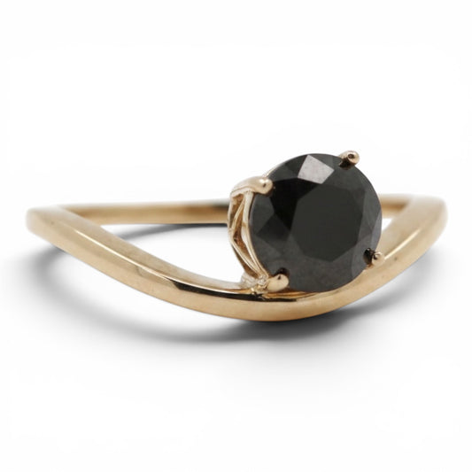 ANILLO WAVY DIAMANTE NEGRO