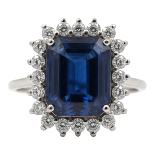 ANILLO RECTANGULAR ZAFIRO