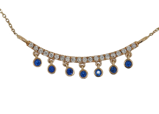 COLLAR MEDIO CIRCULO ZAFIRO
