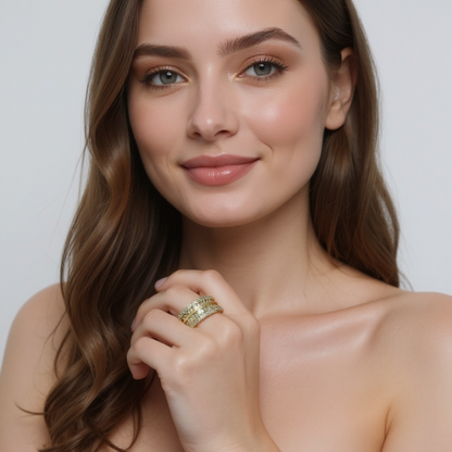 ANILLO BAGUETTES Y DIAMANTES