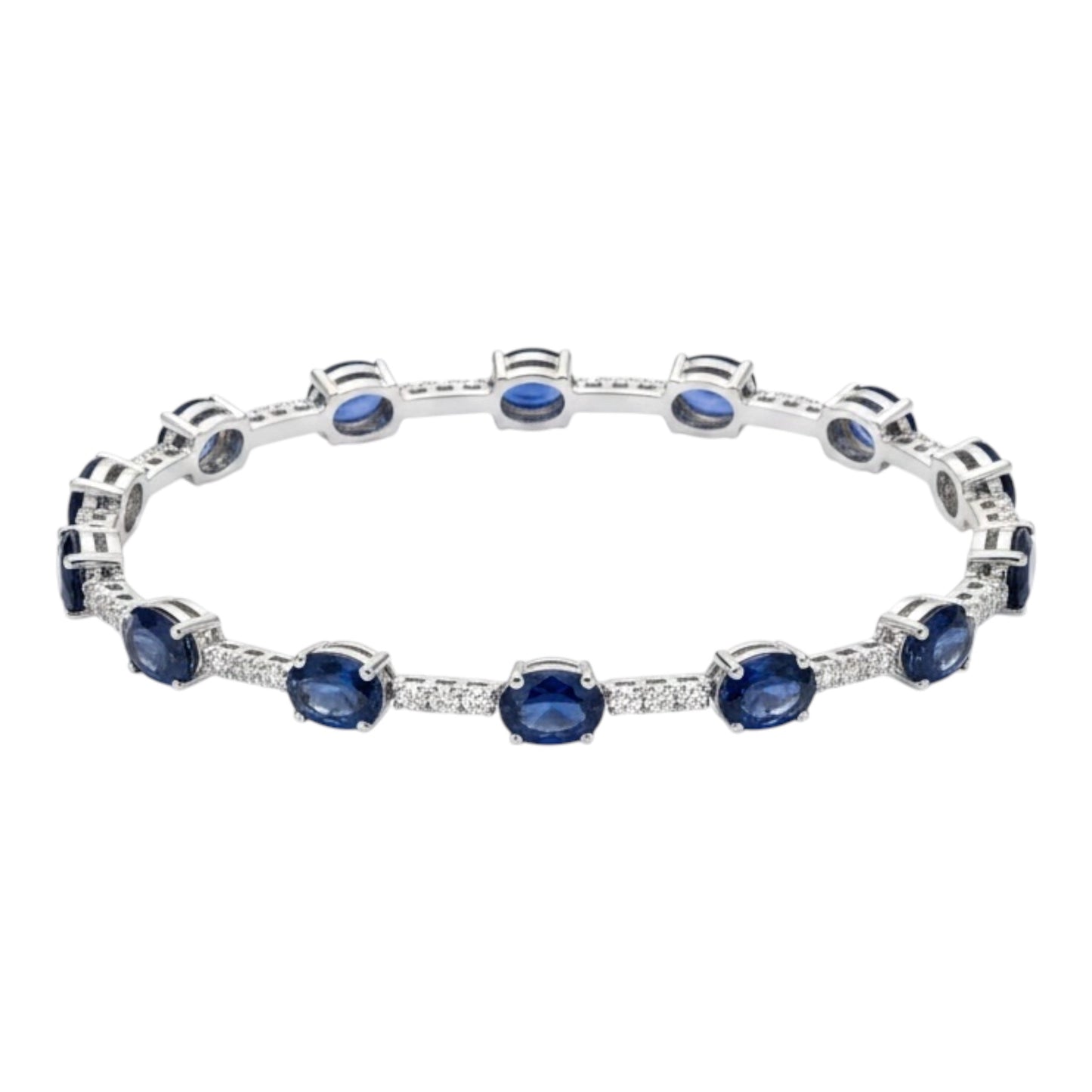PULSERA ZAFIRO OVAL DIAMANTES