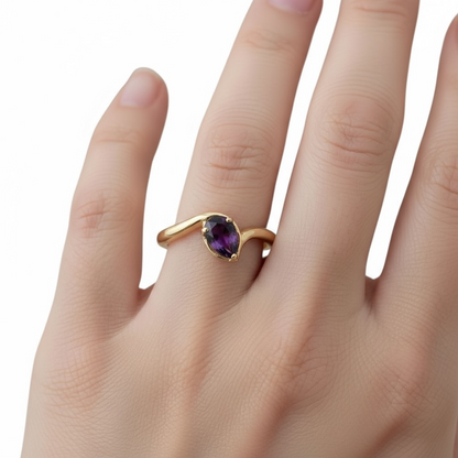 ANILLO PINKY AMATISTA