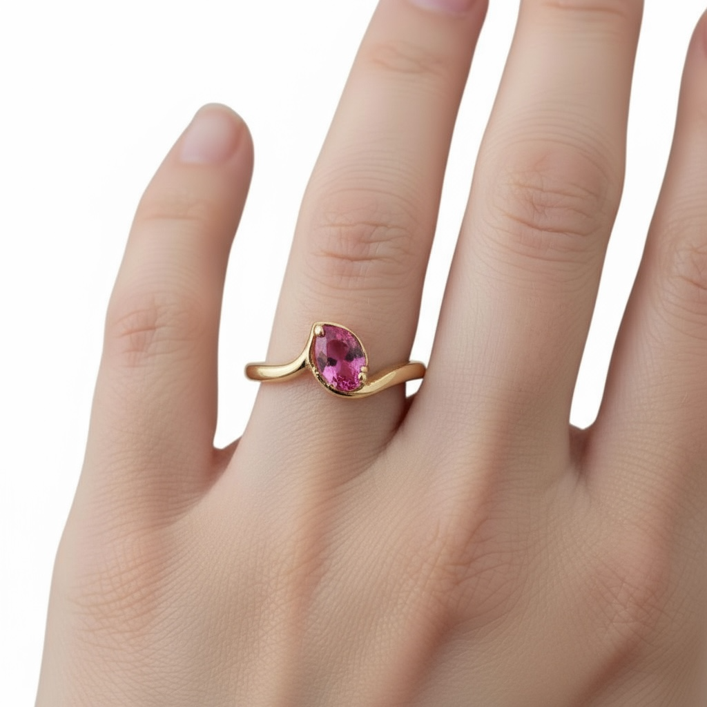 ANILLO PINKY TURMALINA ROSA
