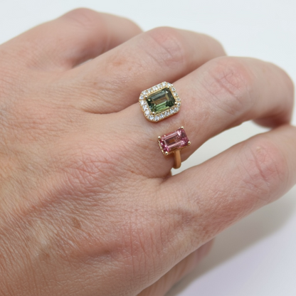 ANILLO ABIERTO TURMALINA