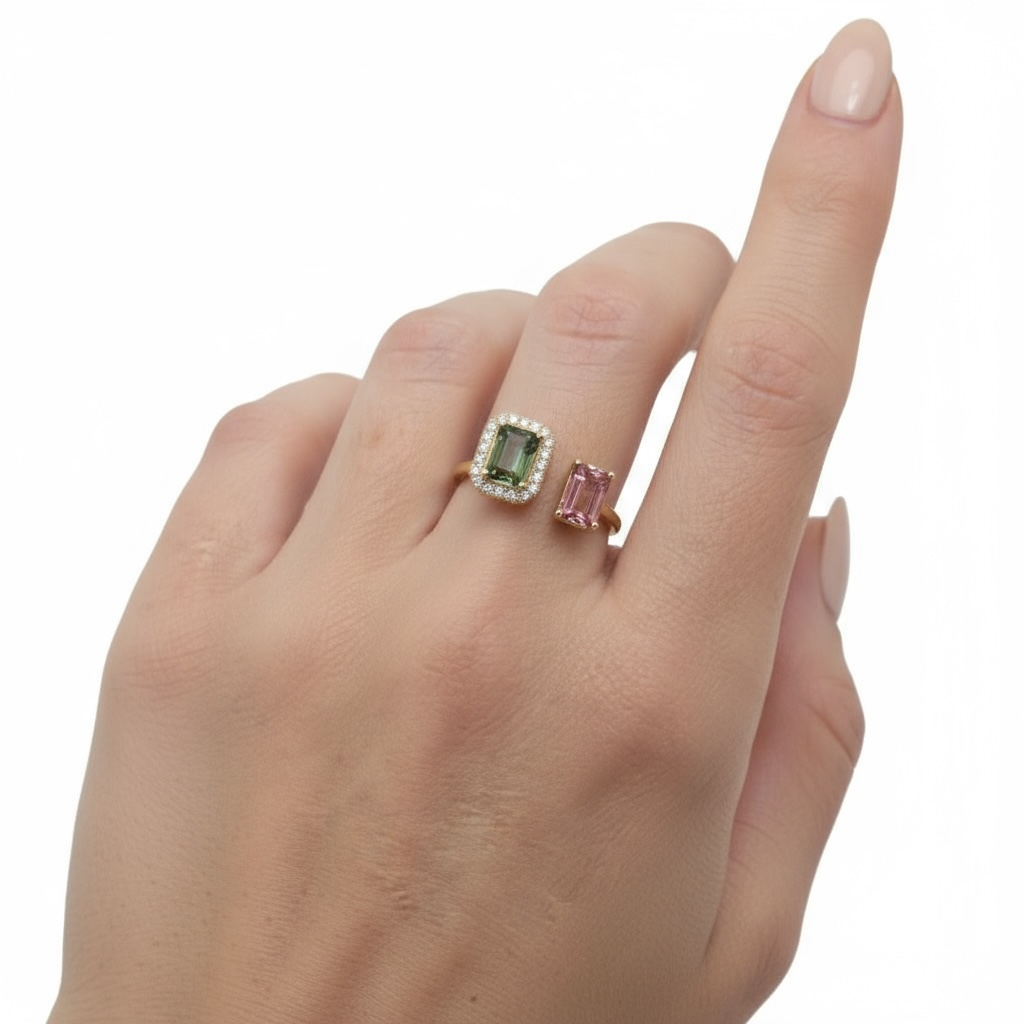 ANILLO ABIERTO TURMALINA