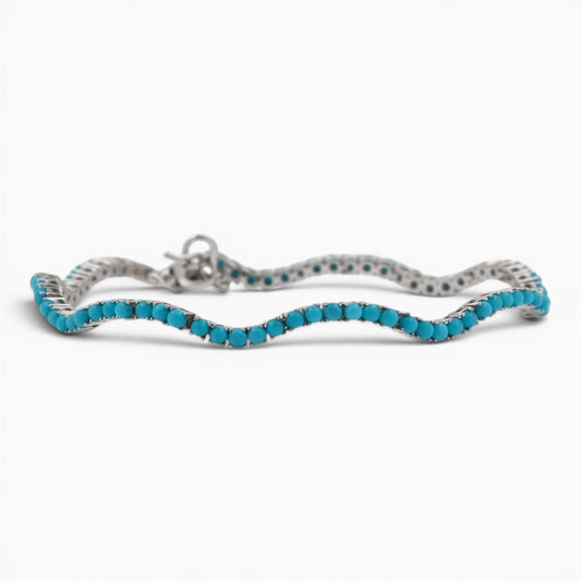 PULSERA WAVY TURQUESAS