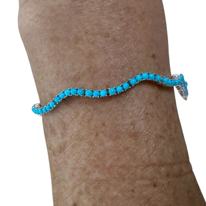 PULSERA WAVY TURQUESAS