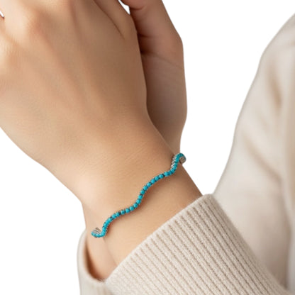 PULSERA WAVY TURQUESAS