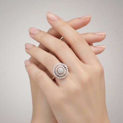 ANILLO FLOR DIAMANTES