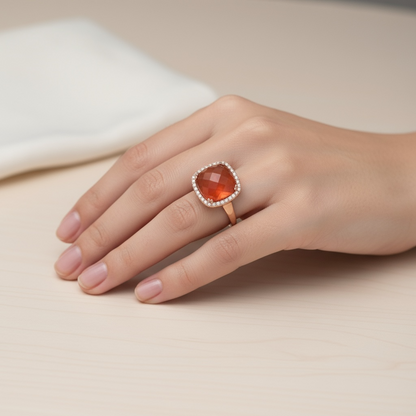 ANILLO CUADRADO CORALINA