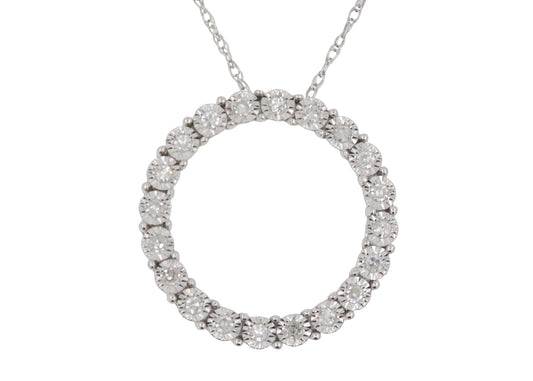 COLLAR CIRCULO DIAMANTES