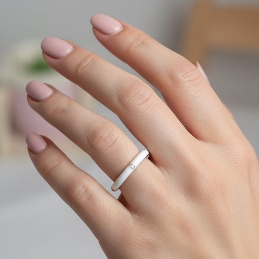 ANILLO ESMALTE BLANCO