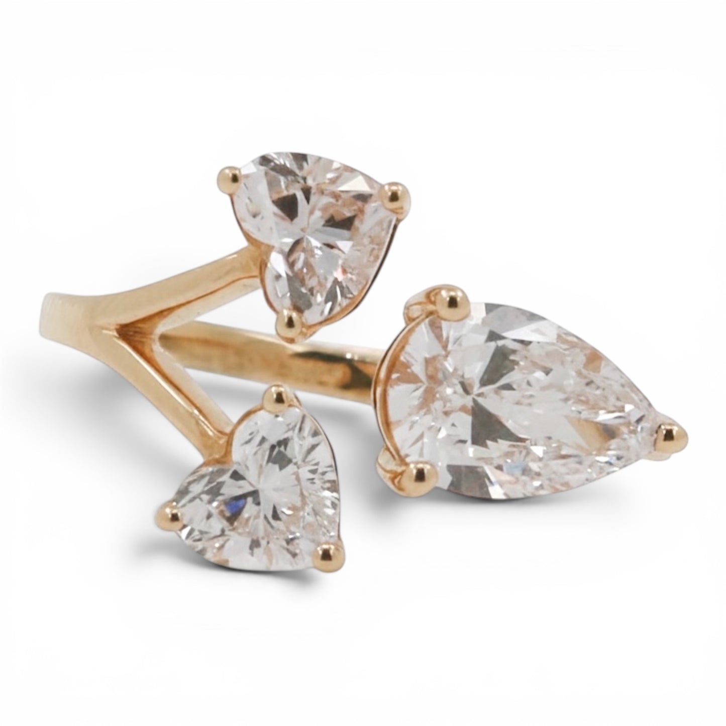 ANILLO TRES DIAMANTES LAB GROWN