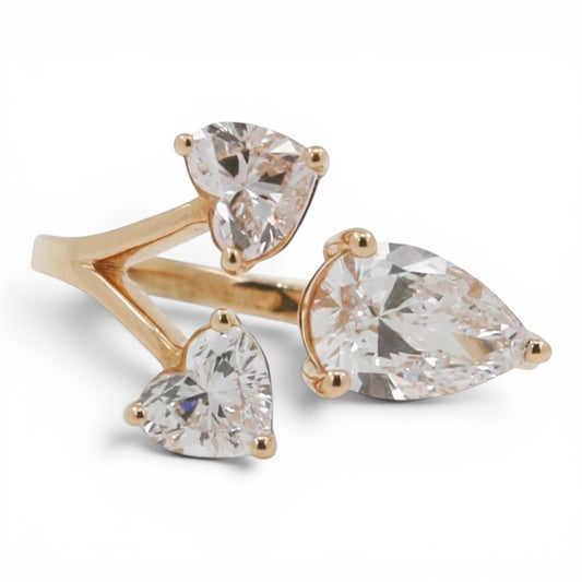ANILLO TRES DIAMANTES LAB GROWN