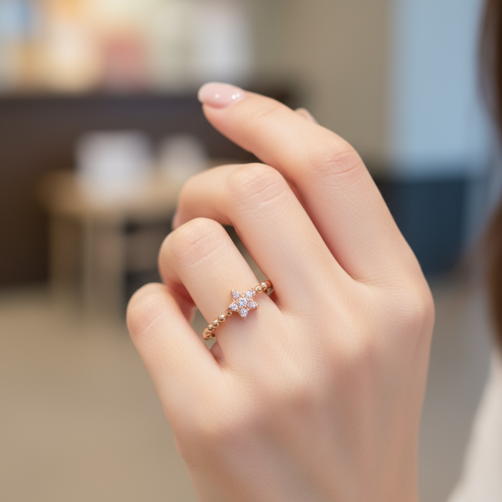 ANILLO ESTRELLA DIAMANTES