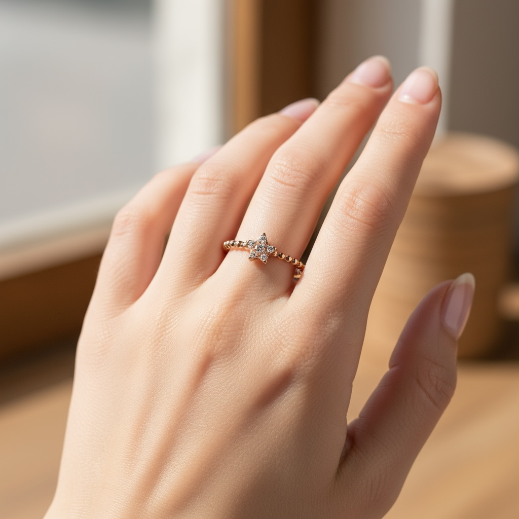 ANILLO ESTRELLA DIAMANTES