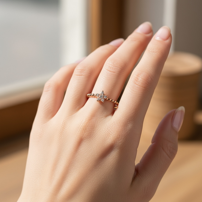 ANILLO ESTRELLA DIAMANTES