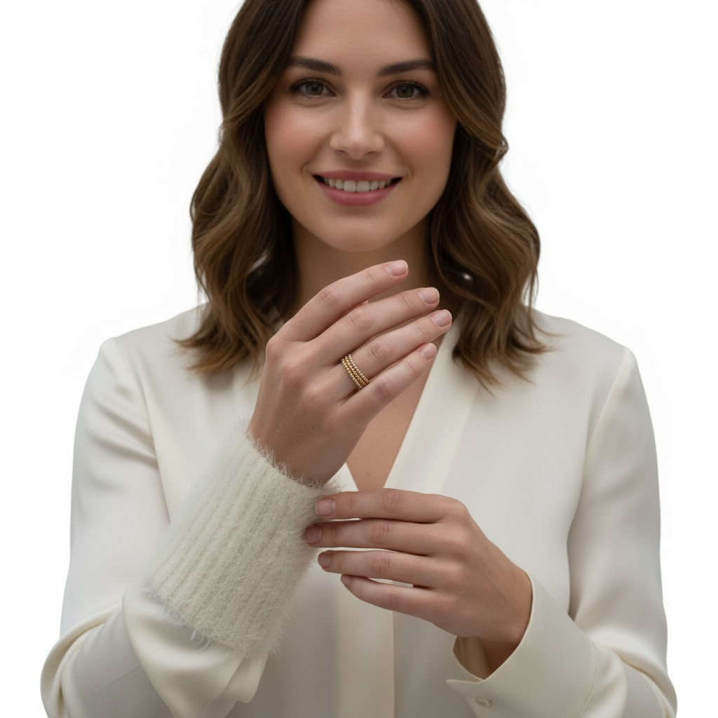 ANILLO BOLAS TRES COLORES