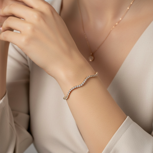 PULSERA WAVY LAB GROWN