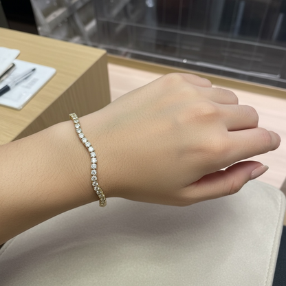 PULSERA WAVY LAB GROWN